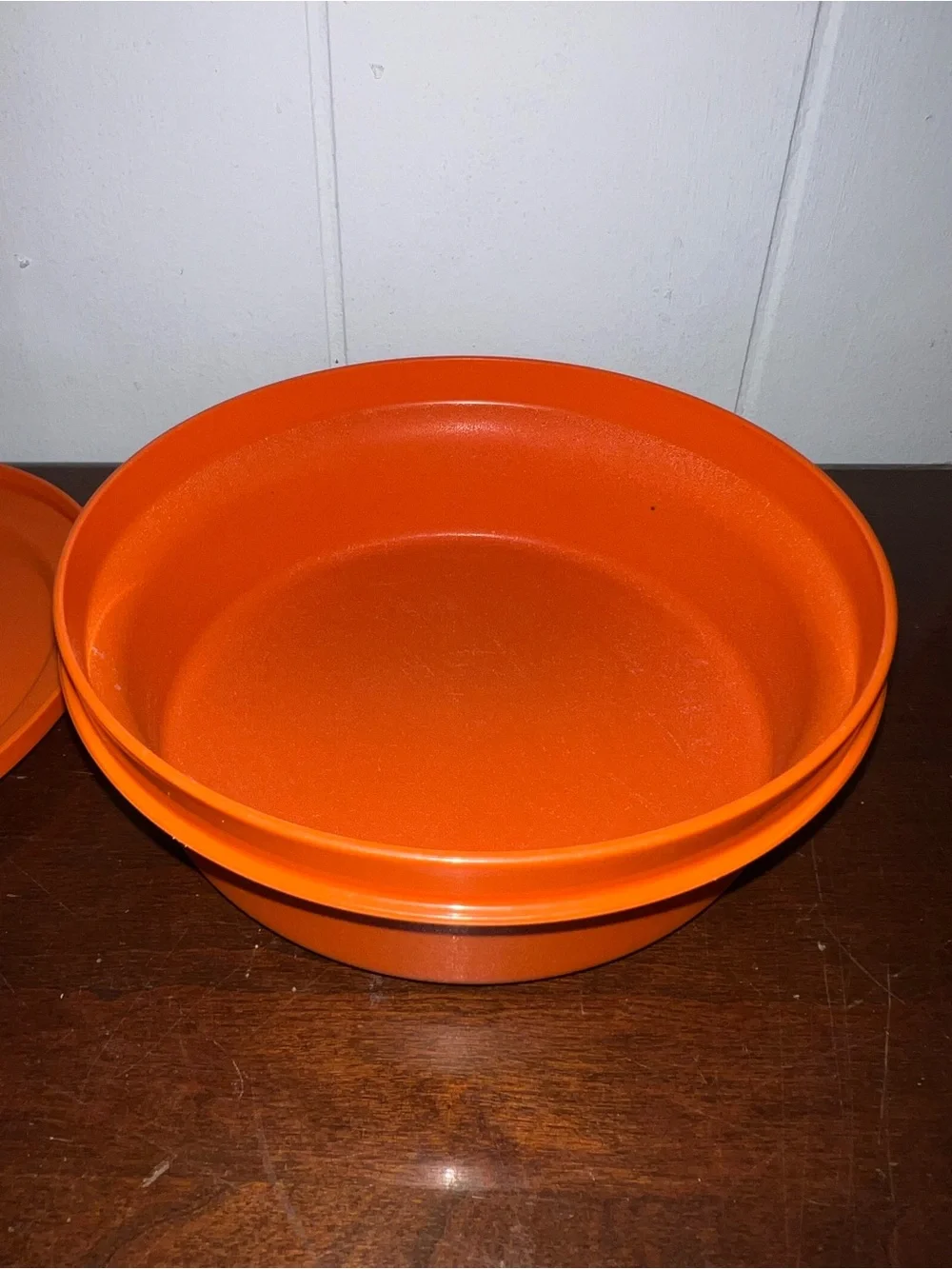 Vintage Tupperware 1337-16 1336-17 Orange Seal N Serve Bowl with Lid